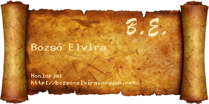 Bozsó Elvira névjegykártya